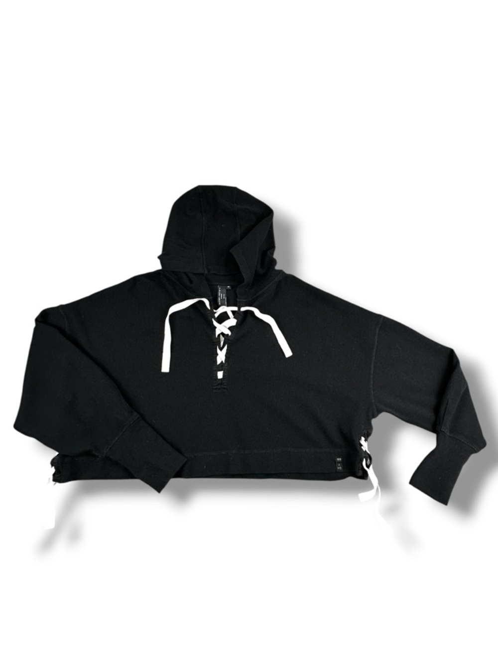 Sweaty Betty x Halle Berry Nakano Waffle Cropped Hoodie Black XL